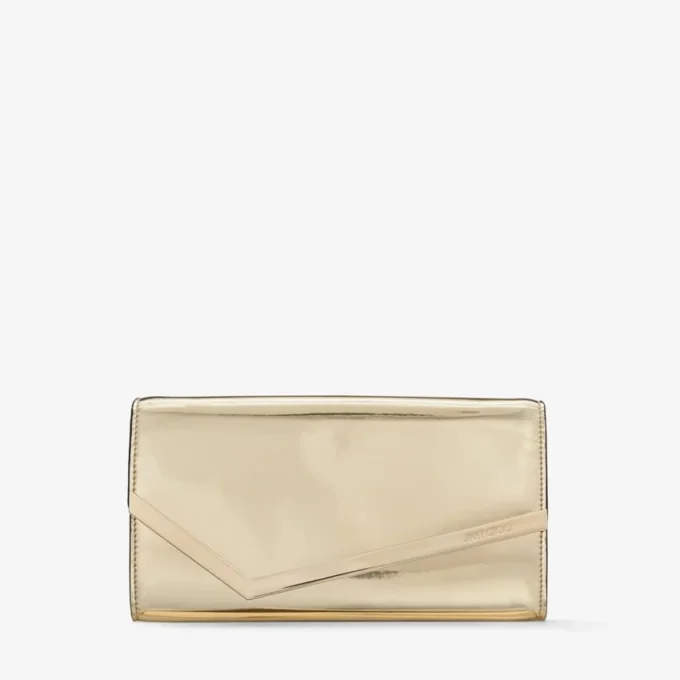 Emmie gouden clutch van spiegelstof Emmie gouden clutch van spiegelstof