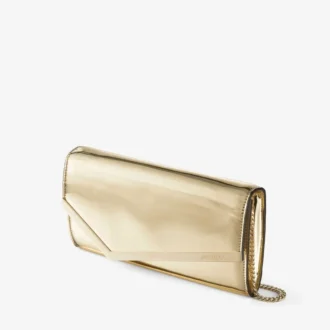 Emmie gouden clutch van spiegelstof