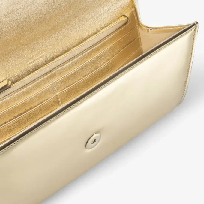 Emmie gouden clutch van spiegelstof Emmie gouden clutch van spiegelstof