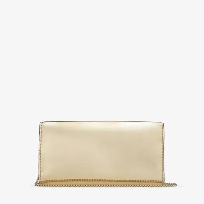 Emmie gouden clutch van spiegelstof Emmie gouden clutch van spiegelstof