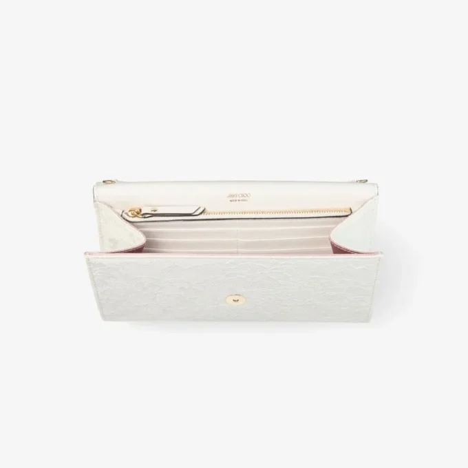 Emmie ivoorkleurige jimmy choo-kanten clutch Emmie ivoorkleurige jimmy choo-kanten clutch