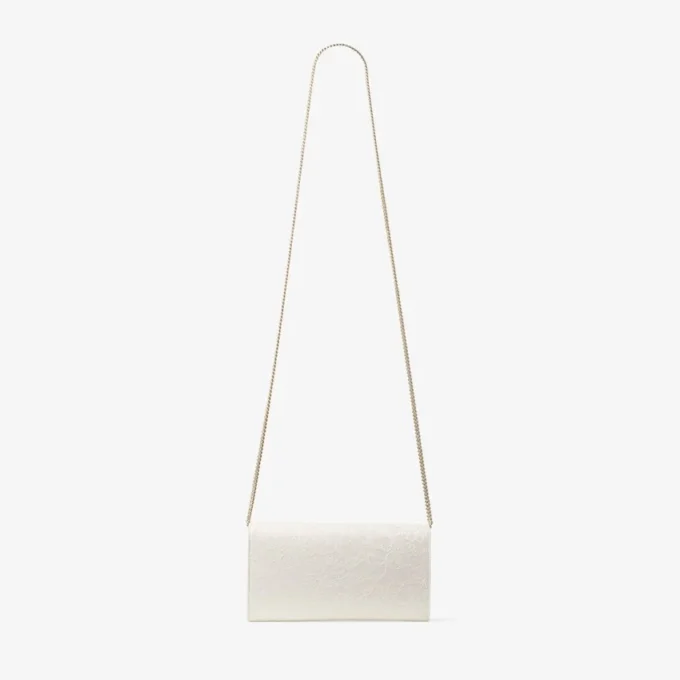 Emmie ivoorkleurige jimmy choo-kanten clutch Emmie ivoorkleurige jimmy choo-kanten clutch