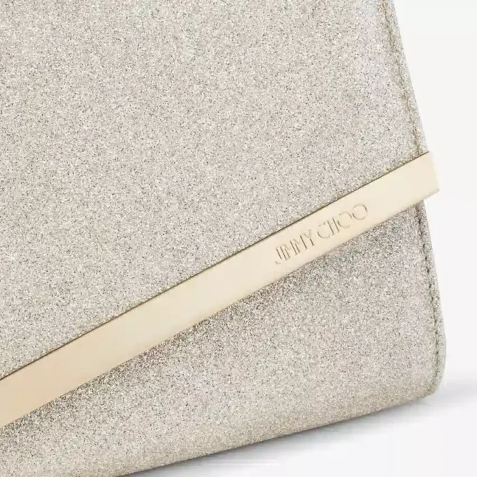 Emmie platina Ice Dusty glitter clutch