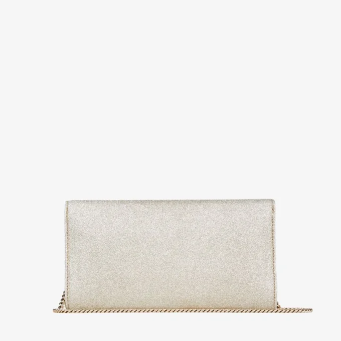 Emmie platina Ice Dusty glitter clutch