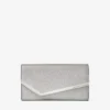 Emmie zilveren clutch van fijn glitterleer