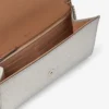 Emmie zilveren clutch van fijn glitterleer