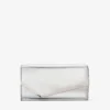 Emmie zilveren spiegelstof clutch