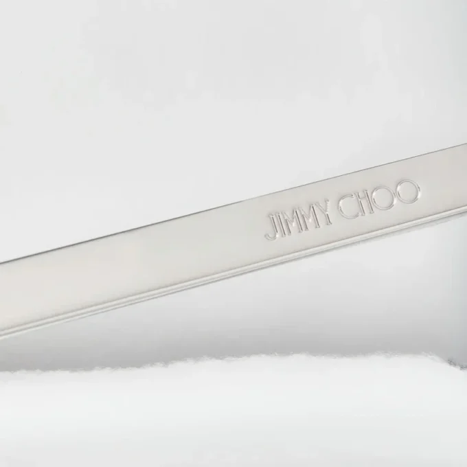 Emmie zilveren spiegelstof clutch