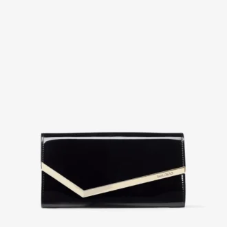 Emmie zwarte lakleren clutch