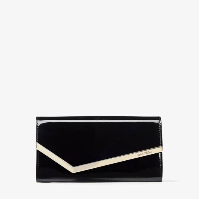 Emmie zwarte lakleren clutch