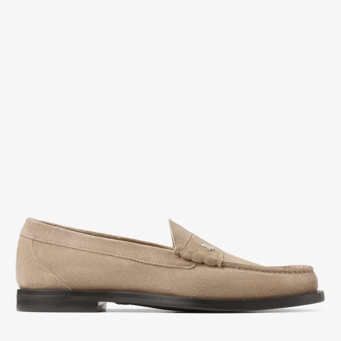 Ethan Loafer Loafer van steenkleurig fluweelsuède Ethan Loafer Loafer van steenkleurig fluweelsuède