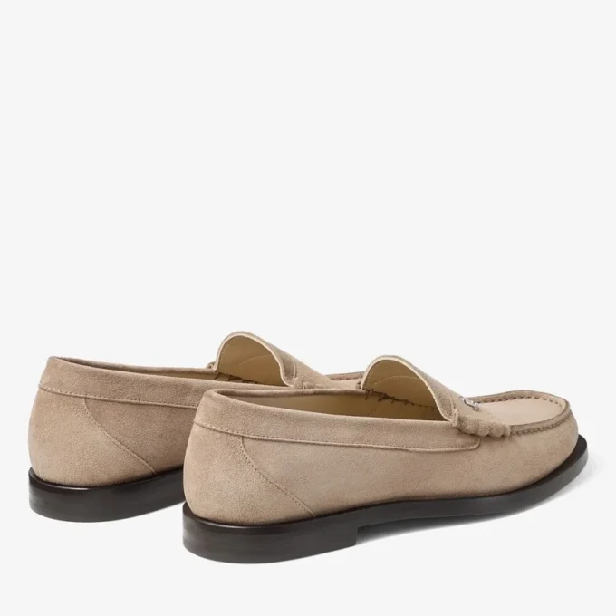 Ethan Loafer Loafer van steenkleurig fluweelsuède Ethan Loafer Loafer van steenkleurig fluweelsuède