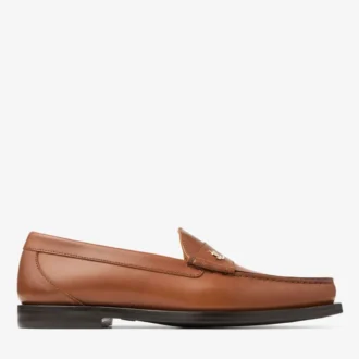 Ethan Loafer Tan Loafer van mat geborsteld leer
