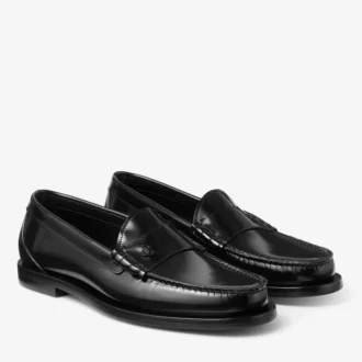Ethan Loafer Zwarte Box-loafer van kalfsleer