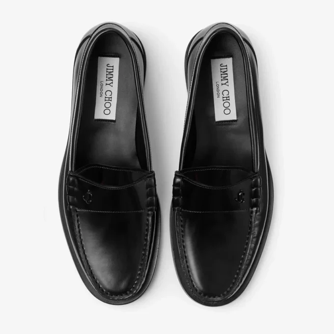 Ethan Loafer Zwarte Box-loafer van kalfsleer Ethan Loafer Zwarte Box-loafer van kalfsleer