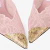 Faiz 100 Rose jimmy choo-kanten pumps met metalen kanten details Faiz 100 Rose jimmy choo-kanten pumps met metalen kanten details