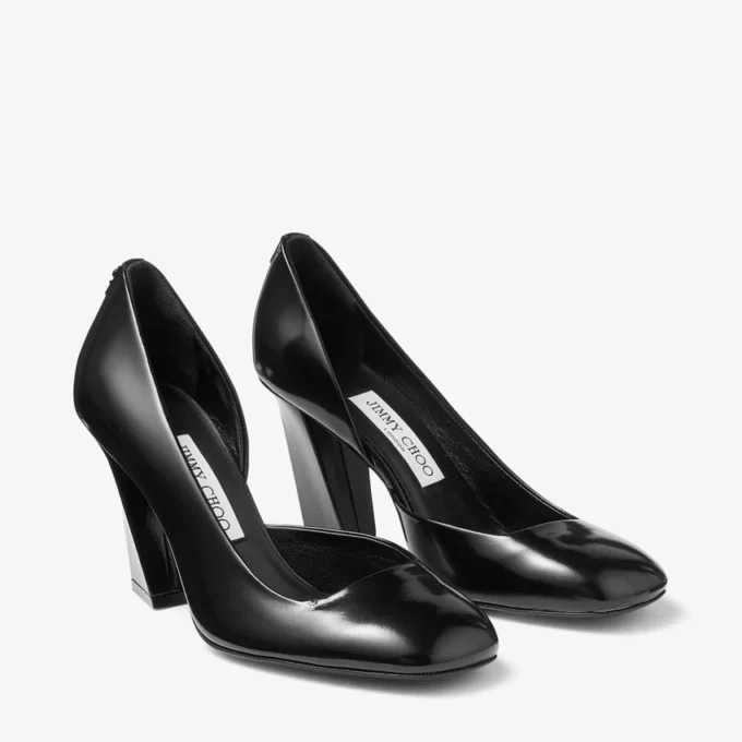 Farren 85 Zwarte pumps van zacht spazzolato-leer Farren 85 Zwarte pumps van zacht spazzolato-leer