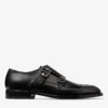Finnion Monkstrap Zwarte Monkstrap-schoenen van geborsteld leer Finnion Monkstrap Zwarte Monkstrap-schoenen van geborsteld leer