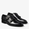 Finnion Monkstrap Zwarte Monkstrap-schoenen van geborsteld leer Finnion Monkstrap Zwarte Monkstrap-schoenen van geborsteld leer