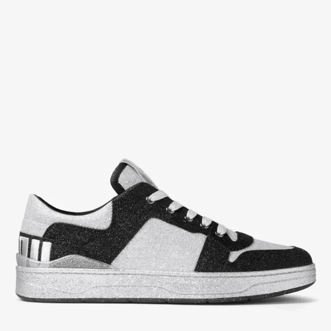 Florent M zwarte sneakers van glitterstof Florent M zwarte sneakers van glitterstof