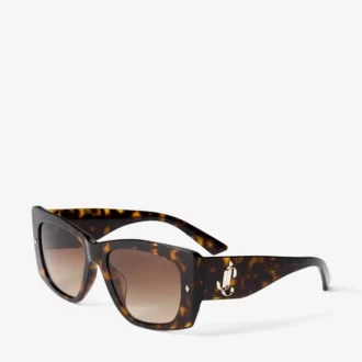 Gabi Havana en Gradient Brown Acetaat Butterfly Zonnebril