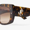 Gabi Havana en Gradient Brown Acetaat Butterfly Zonnebril