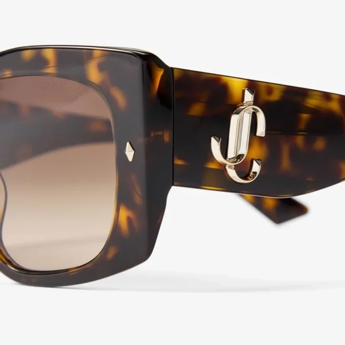 Gabi Havana en Gradient Brown Acetaat Butterfly Zonnebril