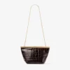 Ganache Sambuco glanzende clutch van leer met krokodillenreliëf Ganache Sambuco glanzende clutch van leer met krokodillenreliëf
