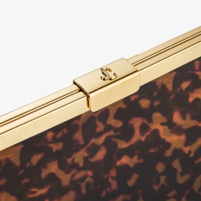 Ganache transparante schildpadkleurige clutch Ganache transparante schildpadkleurige clutch