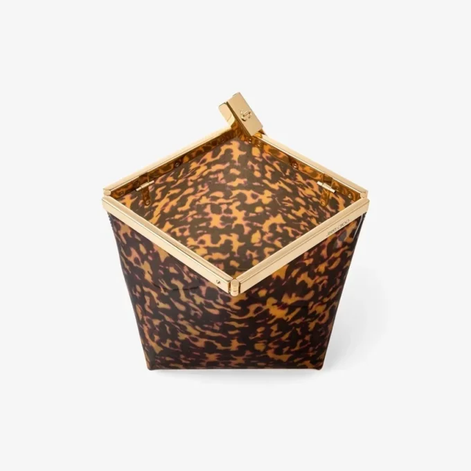 Ganache transparante schildpadkleurige clutch Ganache transparante schildpadkleurige clutch