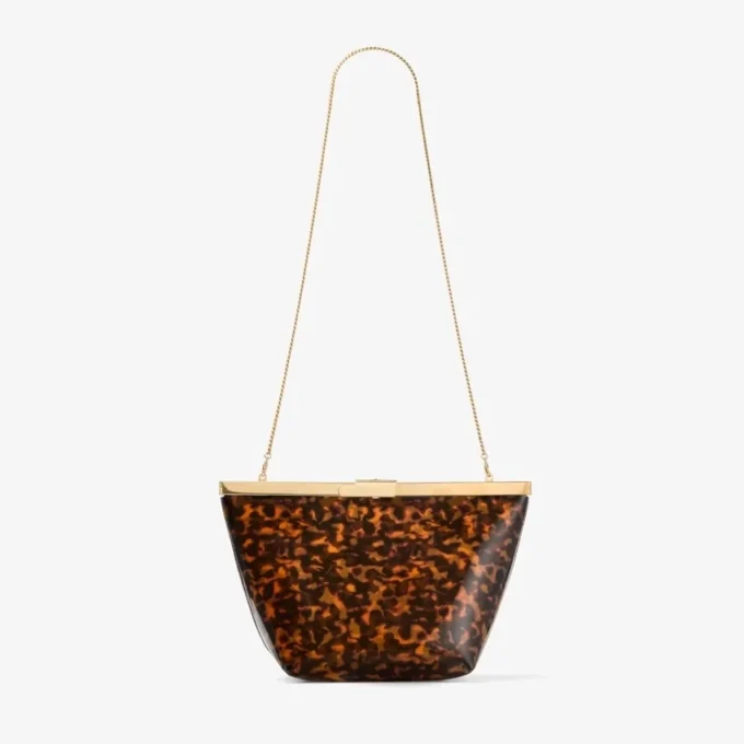Ganache transparante schildpadkleurige clutch Ganache transparante schildpadkleurige clutch