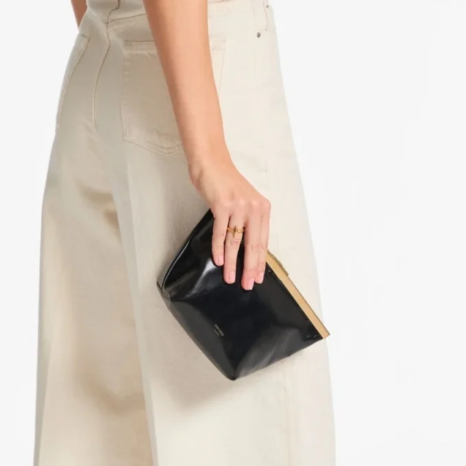 Ganache zwarte bikerleren clutch Ganache zwarte bikerleren clutch