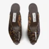 Glace Mule 80 Amber en bruin gemengde TPU-sandalen in schildpadmotief met plexiglas sleehak Glace Mule 80 Amber en bruin gemengde TPU-sandalen in schildpadmotief met plexiglas sleehak
