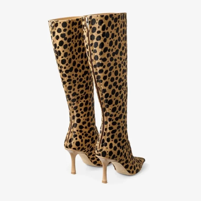 Gloria kniehoge laars 85 Kniehoge laarzen van natuurlijk ponyleer met cheetahprint Gloria kniehoge laars 85 Kniehoge laarzen van natuurlijk ponyleer met cheetahprint