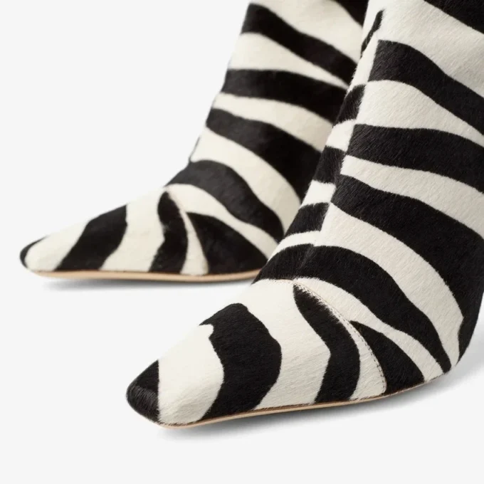 Gloria kniehoge laars 85 Natuurlijke zebraprint ponyleer kniehoge laarzen Gloria kniehoge laars 85 Natuurlijke zebraprint ponyleer kniehoge laarzen