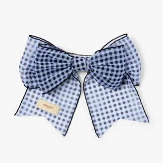 Haarspeld met strik Marine Mix mini-gingham organza haarspeld met strik Haarspeld met strik Marine Mix mini-gingham organza haarspeld met strik