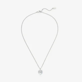 Hartketting Hartketting met zilveren afwerking en kristallen