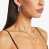 Hartketting Hartketting met zilveren afwerking en kristallen Hartketting Hartketting met zilveren afwerking en kristallen