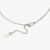 Hartketting Hartketting met zilveren afwerking en kristallen Hartketting Hartketting met zilveren afwerking en kristallen