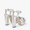 Heloise 120 Zilver metallic nappaleer plateausandalen Heloise 120 Zilver metallic nappaleer plateausandalen
