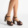 Heloise 80 Chocoladebruine suède plateausandalen Heloise 80 Chocoladebruine suède plateausandalen