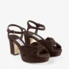 Heloise 80 Chocoladebruine suède plateausandalen Heloise 80 Chocoladebruine suède plateausandalen