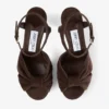 Heloise 80 Chocoladebruine suède plateausandalen Heloise 80 Chocoladebruine suède plateausandalen