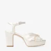 Heloise 80 ivoorkleurige satijnen sandalen Heloise 80 ivoorkleurige satijnen sandalen