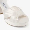 Heloise 80 ivoorkleurige satijnen sandalen Heloise 80 ivoorkleurige satijnen sandalen