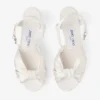 Heloise 80 ivoorkleurige satijnen sandalen Heloise 80 ivoorkleurige satijnen sandalen