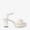 Heloise 80 Latte platform sandalen van nappaleer Heloise 80 Latte platform sandalen van nappaleer