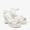 Heloise 80 Latte platform sandalen van nappaleer Heloise 80 Latte platform sandalen van nappaleer