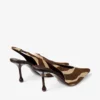 Isa 80 Chocoladebruine ponypumps met zebraprint Isa 80 Chocoladebruine ponypumps met zebraprint
