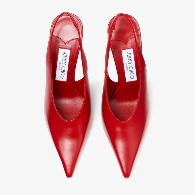 Isa 95 robijnrode leren pumps Isa 95 robijnrode leren pumps